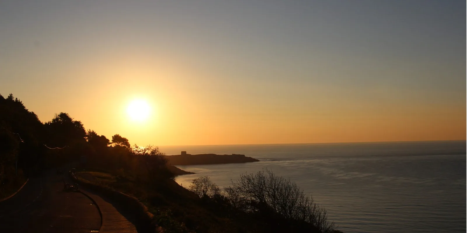 Irish coastal sunset